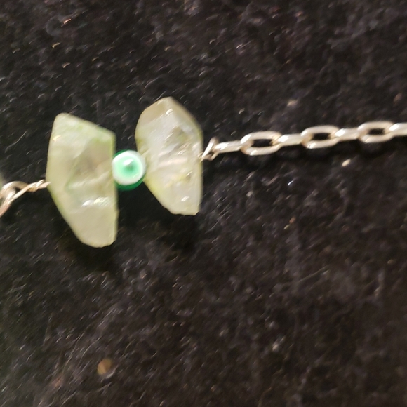 The evil eye / green quartz and sterling silver  oval chain. Protection from neg - Picture 7 of 11